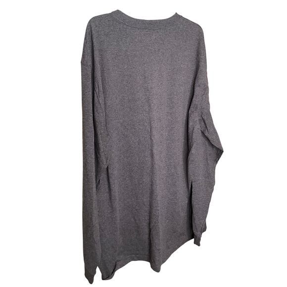 Carhartt Loose Fit Long Sleeve T-Shirt Chest Pocket Crewneck Gray Mens Size XLT - Picture 2 of 4